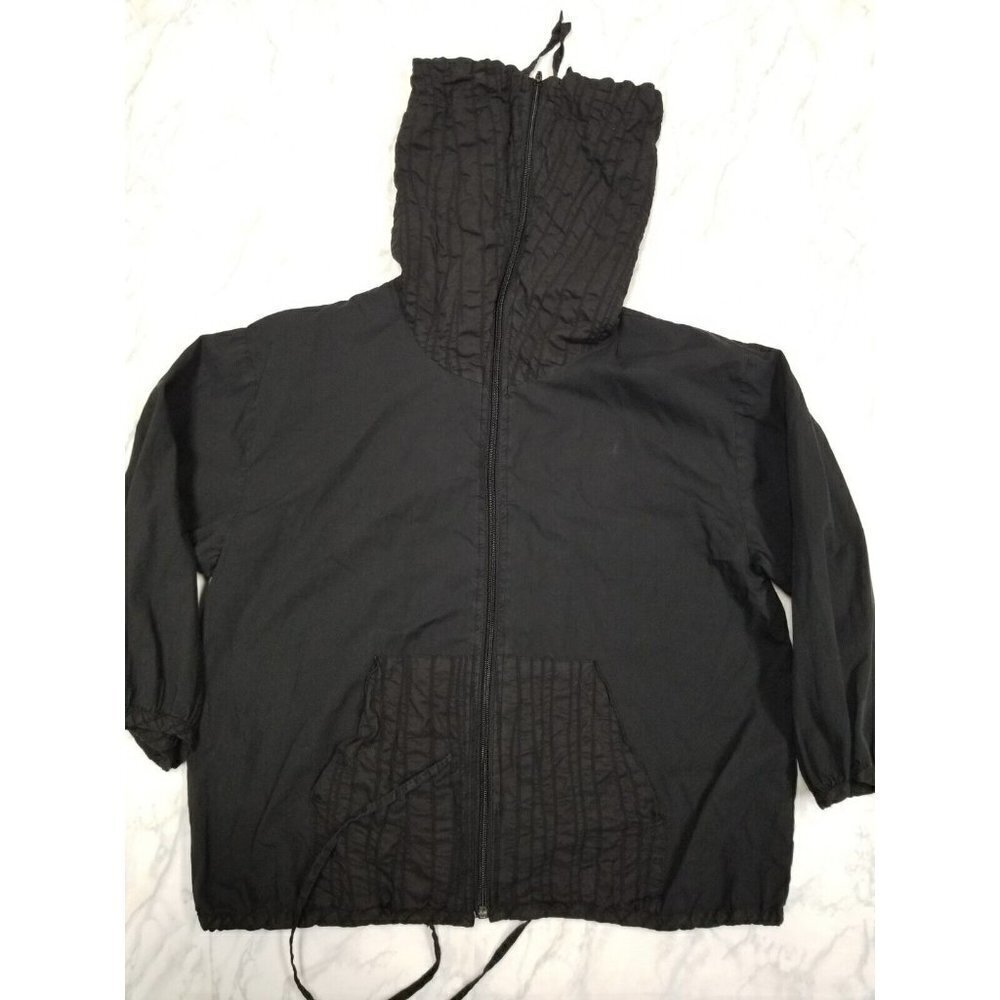 Willow Jacket cotton size small kangaroo pouch full zip cowl neck lightweight